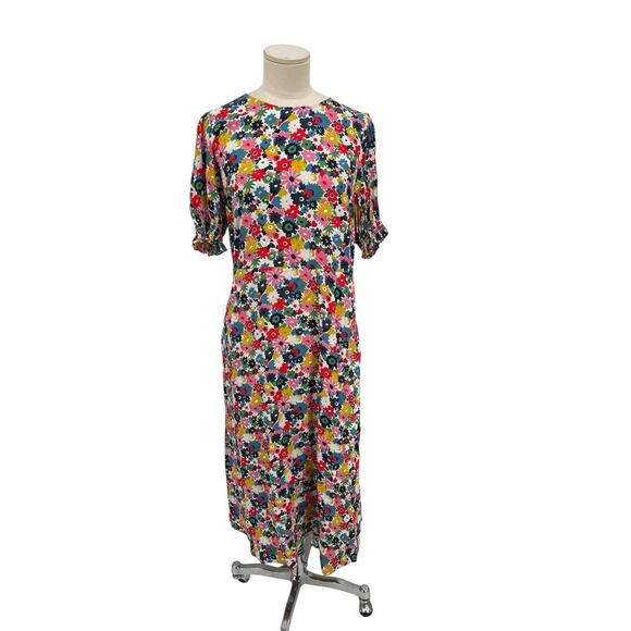 Boden Dresses & Skirts - Boden Corinne Midi Tea Dress Colorful Floral Size 10 R